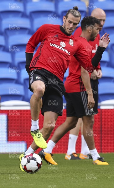 010917 - Wales Football Training Session - Wales' Gareth Bale during the training session ahead of the World Cup Qualifying match against Austria