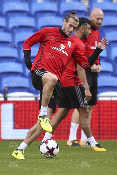 010917 - Wales Football Training Session - Wales' Gareth Bale during the training session ahead of the World Cup Qualifying match against Austria