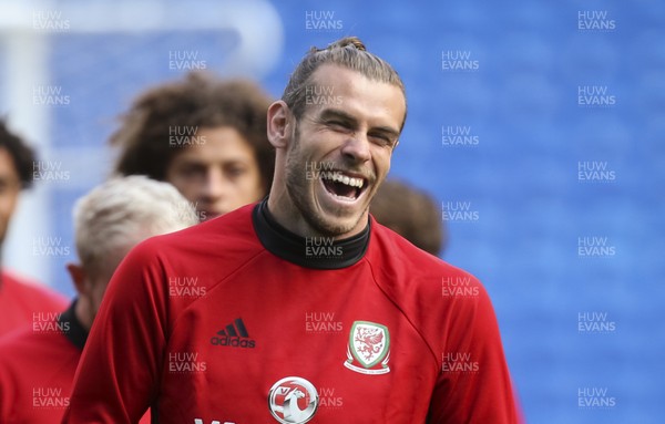 010917 - Wales Football Training Session - Wales' Gareth Bale during the training session ahead of the World Cup Qualifying match against Austria