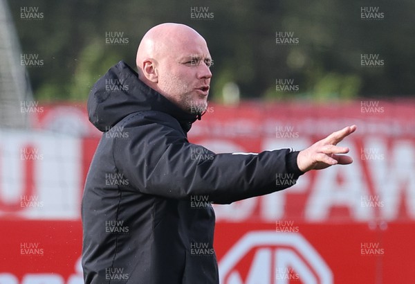131123 - Wales Football Training Session -  Wales manager Rob Page during a training session ahead of the Euro 2024 Qualifying matches against Armenia and Turkey
