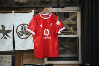 300625 - Picture shows the Welsh Rugby jersey in Kitakyushu