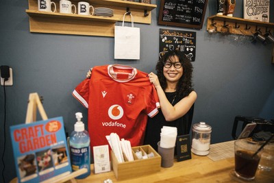 300625 - Picture shows the Welsh Rugby jersey in Kitakyushu