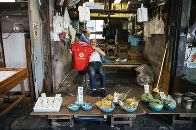 300625 - Picture shows the Welsh Rugby jersey in Kitakyushu