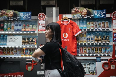 300625 - Picture shows the Welsh Rugby jersey in Kitakyushu
