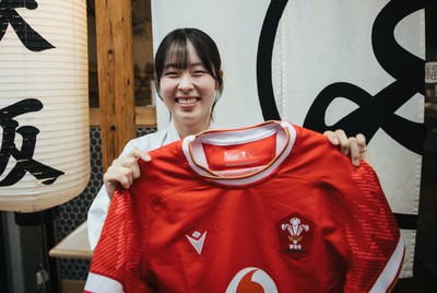 300625 - Picture shows the Welsh Rugby jersey in Kitakyushu