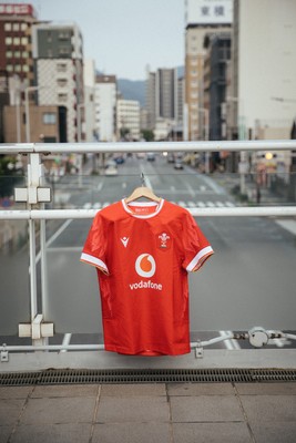 300625 - Picture shows the Welsh Rugby jersey in Kitakyushu