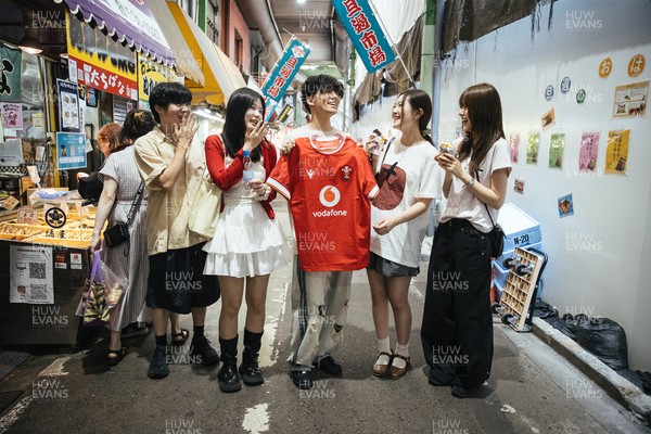 300625 - Picture shows the Welsh Rugby jersey in Kitakyushu
