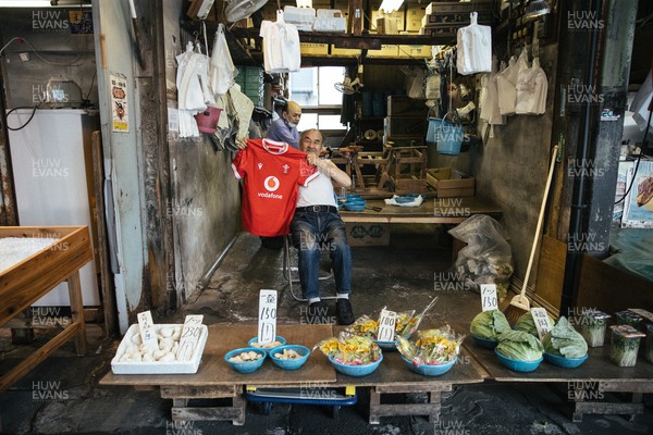 300625 - Picture shows the Welsh Rugby jersey in Kitakyushu