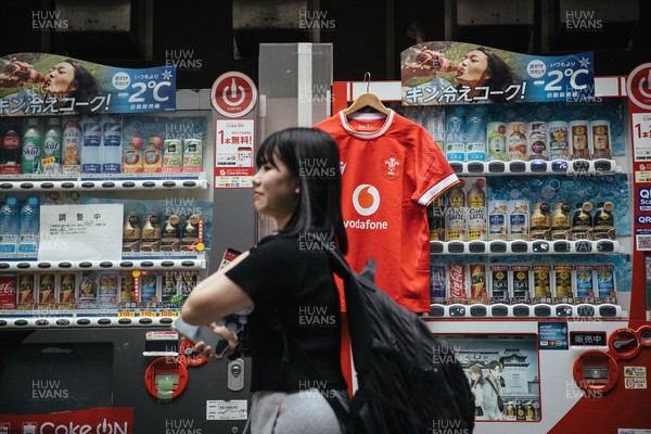 300625 - Picture shows the Welsh Rugby jersey in Kitakyushu