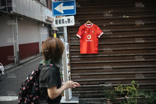 300625 - Picture shows the Welsh Rugby jersey in Kitakyushu