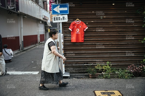 300625 - Picture shows the Welsh Rugby jersey in Kitakyushu