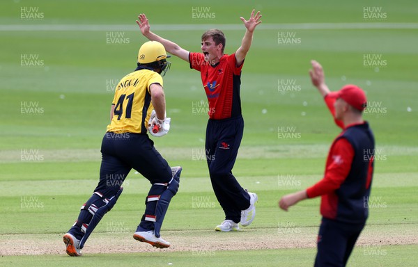 310722 - Wales National County v Glamorgan - One Day Tour Match - Andrew Gorvin of Wales appeals for a wicket