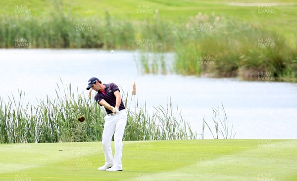 04.06.11 -SAAB Wales Open 2011, Celtic Manor Resort, Newport -  Gregory Bourdy drives up the 14th 