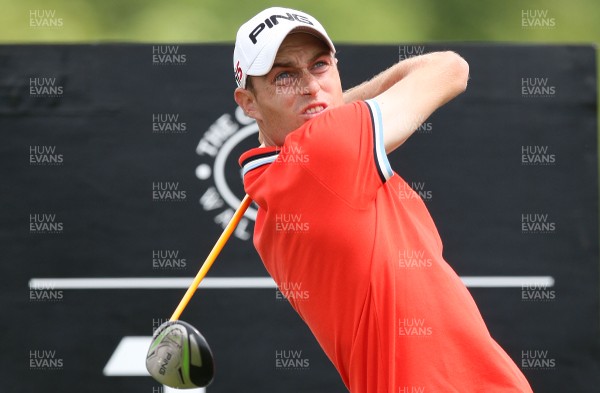 06.06.10.. Celtic Manor Wales Open 2010, Round 4 -  Wales' Rhys Davies tees off on the 16th 