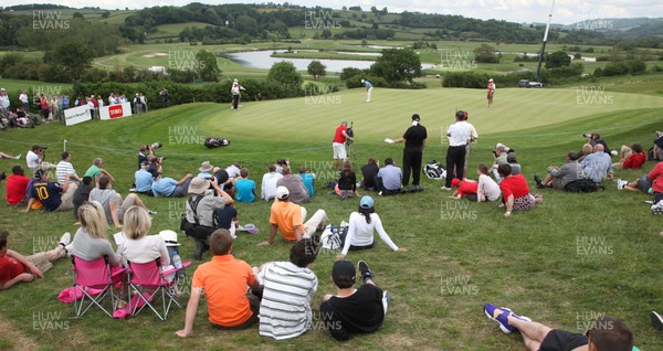 06.06.10.. Celtic Manor Wales Open 2010, Round 4 -  Wales Open 2010 winner Graeme McDowell misses his first attempt at the putt on the 17th 