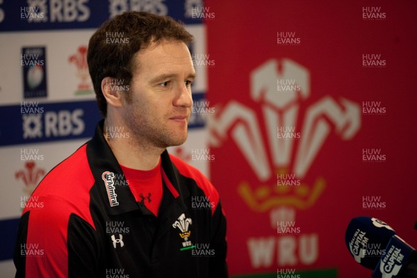 290113 - Wales Under 20 Press Conference - Wales attack coach Mark Jones during press conference   