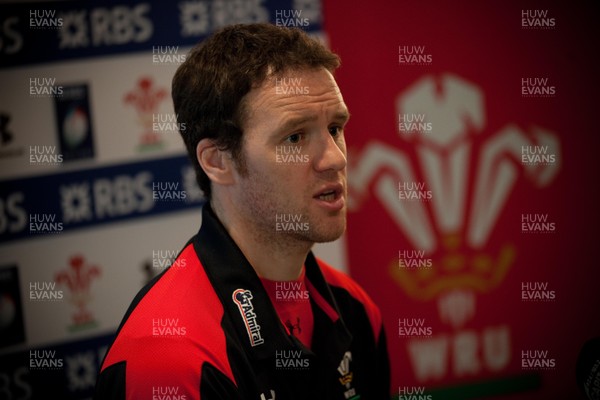 290113 - Wales Under 20 Press Conference - Wales attack coach Mark Jones during press conference   