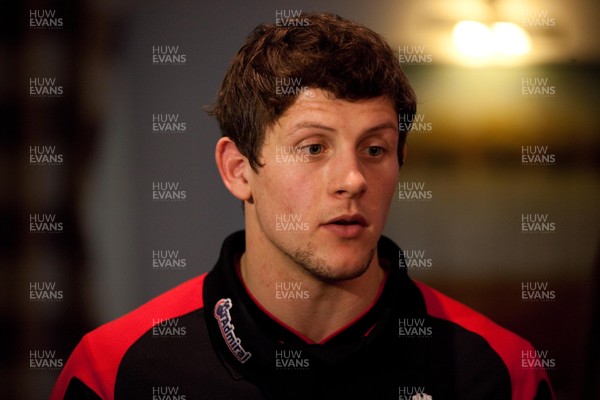 290113 - Wales Under 20 Press Conference - Wales' Lloyd Williams during media interviews   