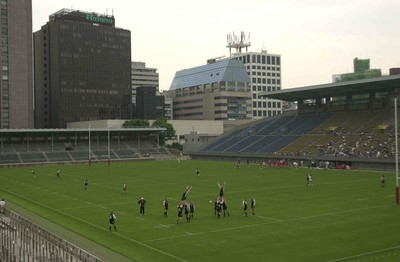 020601 -  Wales Rugby - Wales train at the Prince Chichibu Memorial ground in Tokyo