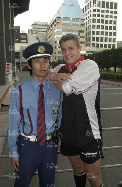 020601 -  Wales Rugby - Robin Sowden-Taylor meets the local law enforcers in Tokyo