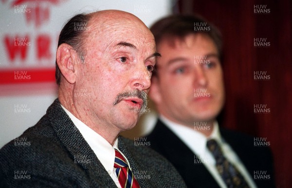 060495 - Wales Rugby World Cup Squad Announcement - Coach Alex Evans with new captain Mike Hall