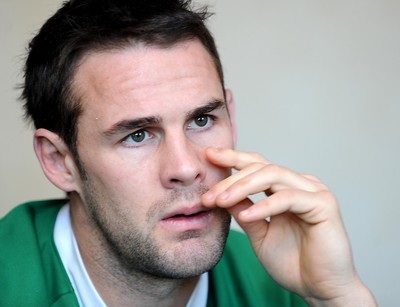 08.03.10 - Wales Rugby Wales' Lee Byrne speaks to the media ahead of his sides' Six Nations match against Ireland on Saturday 