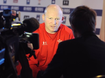 08.03.10 - Wales Rugby Wales' kicking coach Neil Jenkins speaks to the media ahead of his sides' Six Nations match against Ireland on Saturday 