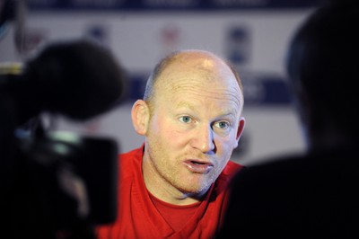 08.03.10 - Wales Rugby Wales' kicking coach Neil Jenkins speaks to the media ahead of his sides' Six Nations match against Ireland on Saturday 