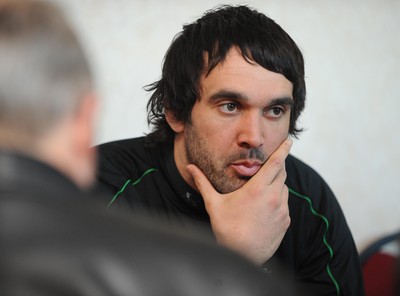 08.03.10 - Wales Rugby Wales' Jonathan Thomas speaks to the media ahead of his sides' Six Nations match against Ireland on Saturday 