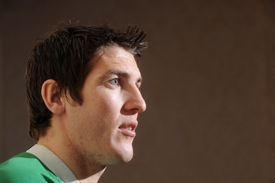 18.02.10 - Wales Rugby Interviews - James Hook talks to reporters. 