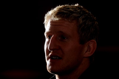 18.02.10 - Wales Rugby Interviews - Bradley Davies talks to reporters. 