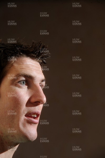 18.02.10 - Wales Rugby Interviews - James Hook talks to reporters. 