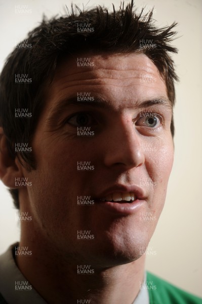 18.02.10 - Wales Rugby Interviews - James Hook talks to reporters. 