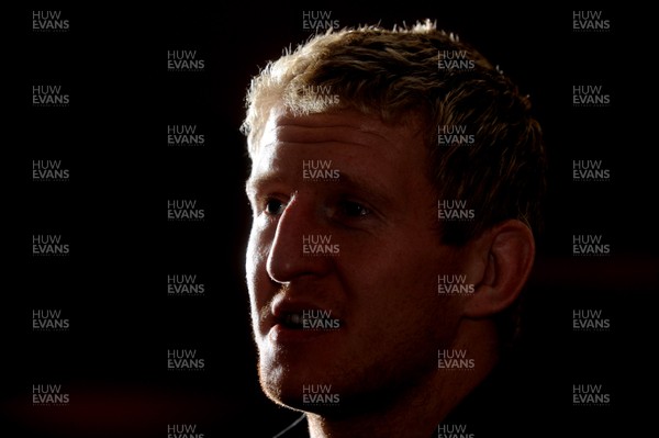 18.02.10 - Wales Rugby Interviews - Bradley Davies talks to reporters. 