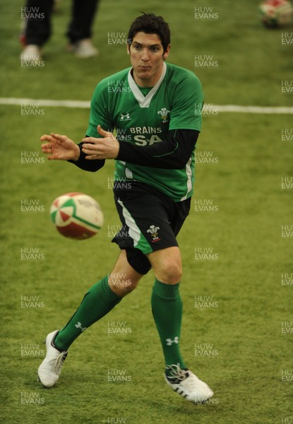 18.02.10 - Wales Rugby Training - James Hook in action during training. 