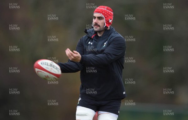 201118 - Wales Rugby Training - Cory Hill during training