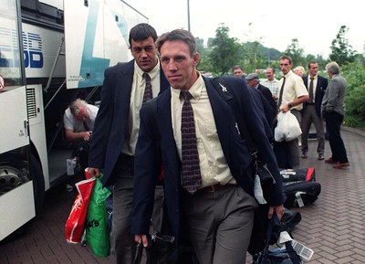 290698 - Wales Rugby team arrive home -  Paul Arnold and Mark Taylor 