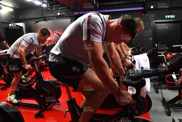251022 - Wales Rugby Altitude Training - Josh Adams during a atitude bike session