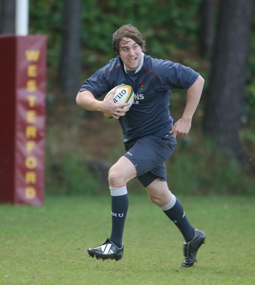 31.05.08 Wales rugby in S.Africa... Ryan Jones in full flight during training at Westerford High School in Cape Town.   