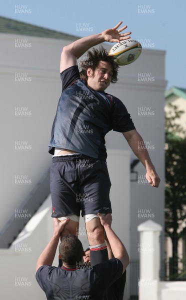 31.05.08 Wales rugby in S.Africa... Wales' Ryan Jones during team training at Western Province Cricket Club in Cape Town.   