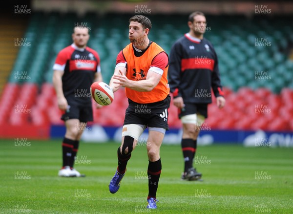 010213 - Wales Rugby Captains Run -Alex Cuthbert during training