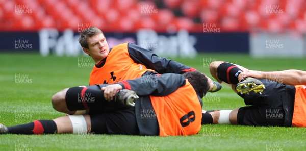 010213 - Wales Rugby Captains Run -Dan Biggar during training