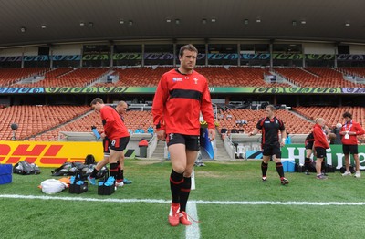 01.10.11 - Wales Rugby Captains Run - Jamie Roberts during training. 