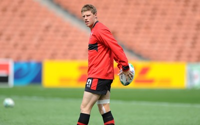 01.10.11 - Wales Rugby Captains Run - Rhys Priestland during training. 