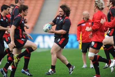 01.10.11 - Wales Rugby Captains Run - Adam Jones during training. 