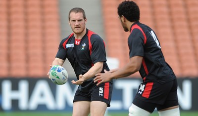 01.10.11 - Wales Rugby Captains Run - Gethin Jenkins during training. 