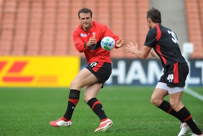 01.10.11 - Wales Rugby Captains Run - Jamie Roberts during training. 