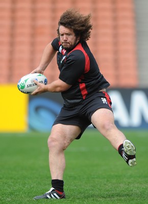 01.10.11 - Wales Rugby Captains Run - Adam Jones during training. 