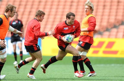 01.10.11 - Wales Rugby Captains Run - Jamie Roberts during training. 