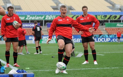 01.10.11 - Wales Rugby Captains Run - Scott Williams during training. 